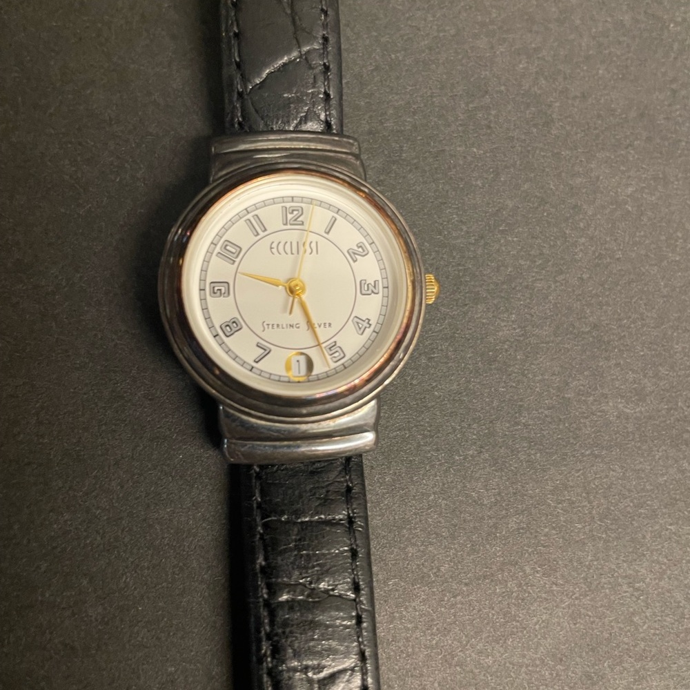 ❤️$6 THIS WEEKEND ONLY❤️ VINTAGE ECCLISSI STERLING SILVER WATCH - Picture 4 of 10